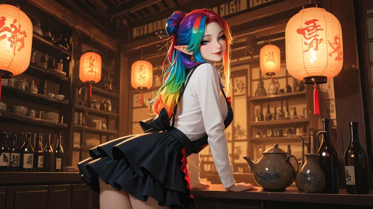 solo, Masterpiece, anime style, Classy, super realistic skin, da sáng sheavesng , eyeliner and eyeshadow , sexy red lips, seductive smiling face , đôi blue-eyed dịu dàng vô cùng quyến rũ , dimpled cheeks , perfect body,  cute and sexy , neat lines, the del...