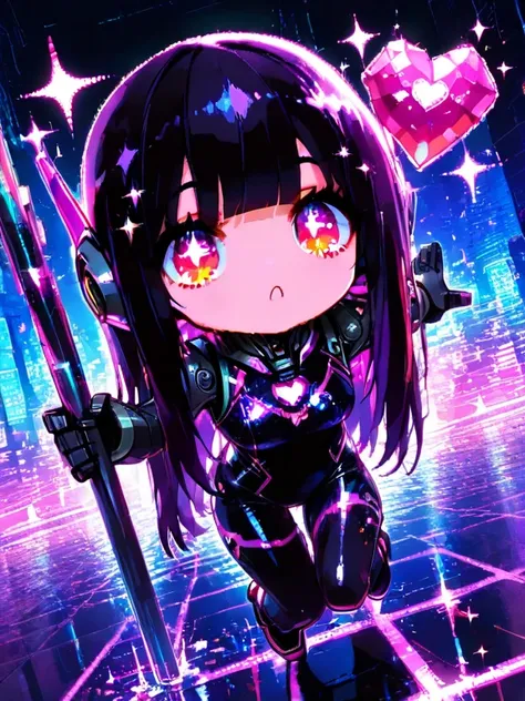 Sparkling Cyborg Chibi pixel (REED_Illustration_IL_SDXL) v1.0