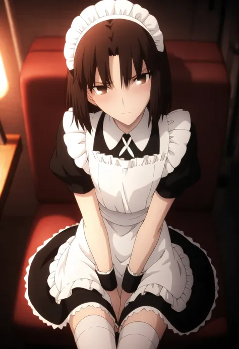 <lora:KnK_ryougi_shikiXLIllustrious001>,
masterpiece,best quality,good quality,newest, 8k, from above,
indoors ,(cinematic light), (sitting ), (), ,
light embarrassed,,
looking at viewer, (), , head tilt, ,
solo,
anime coloring,
ryougi_shiki\(kara_no_kyou...