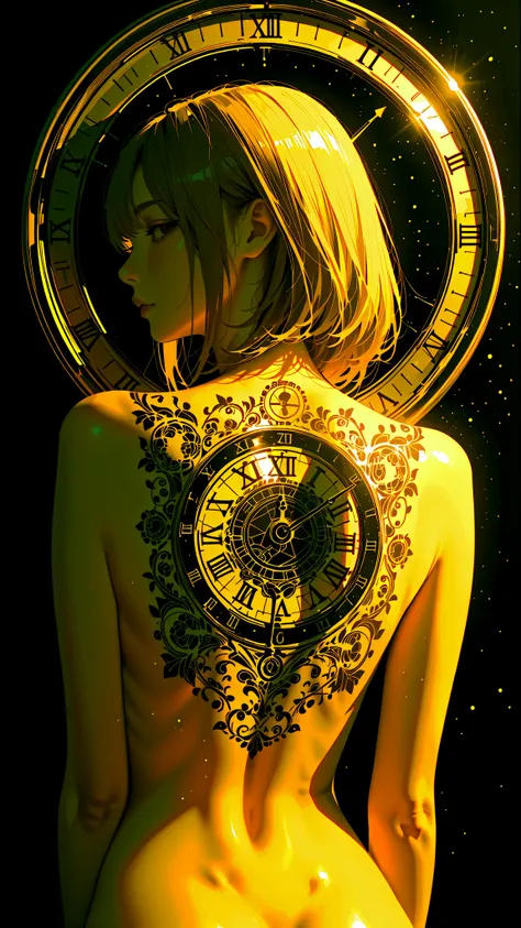 Abstract Adult Woman,,Distorted Watch Gradation Background,High Fine,非常にdetailsな説明,high dynamic range,Ultra Precision Digital Paint,natural light lighting,Horror Fantasy, Fantasy atmosphere in dark tones,Dark Shadow Color,Brilliant Textures,maori ricks,(ma...