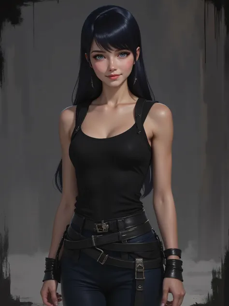 realistic cartoon, marinette Dopanchan, A very beautiful and cute 22 year old woman with a slight smile. (((Shy smile))), sharp focus on the face, (Western eyes:1.5), (Extremely detailed blue eyes:1.5), (((beautiful eyes, beautifully detailed eyes))), (((d...