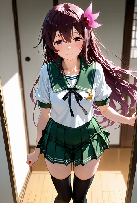 Kisaragi \(kancolle\), (kantai collection),, score_9, score_8_up, score_7_up, source_anime, top quality, , Official Art, viewers, masterpiece, ultra-HD, high detail, depth of field, top quality, 8k, top quality, ergonomic,Official Art, 1 girl,solo, anime k...