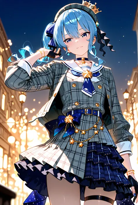 Hoshimachi Suisei, , score_9, score_8_up, score_7_up, source_anime, top quality, , Official Art, viewers, masterpiece, ultra-HD, high detail, depth of field, top quality, 8k, top quality, ergonomic,Official Art, 1 girl,solo, anime keyvisual, slender,
plai...