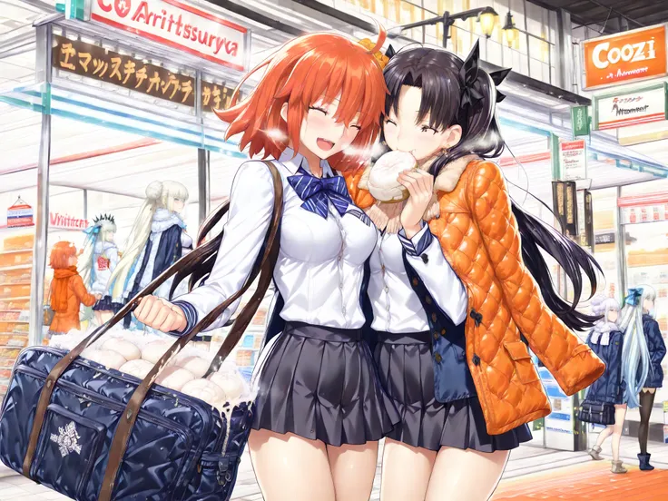 (masterpiece:1.2), (Highest Quality:1.2), (Super Detailed:1.2), (Fate/Grand Order style:1.3), (Thickly painted anime style:1.2), takeuchi takashi, (anime style:1.25),
(4girls:1.4), (intimate atmosphere:1.4), ((Fate/Grand Order)),

((cozy, playful, winter a...