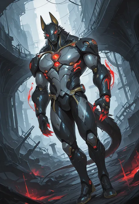 score_9, score_8_up, score_7_up, score_6_up, score_5_up, score_4_up, gigerworld, anthro jackal, heavy armor under the jacket, bulky, wide chest, monstrous, red glowing eyes, long hands, strong arms,
cybrog, anthro, jackal, male, full body, Muscle, Delicat...