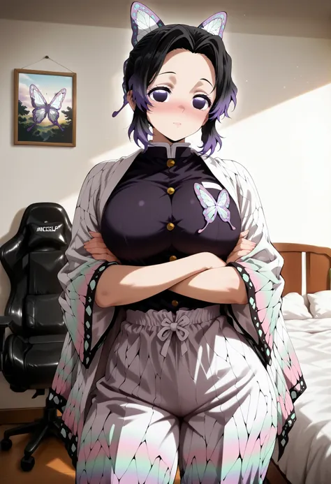 score_9, score_8_up, score_7_up, score_6_up, score_5_up, score_4_up, masterpiece, high quality, shiny skin, shiny hair, shiny body, clear body, large breasts, nose blush, nice legs, standing, nice legs, posing, SFW, looking at viewer, thick thigh, thick th...