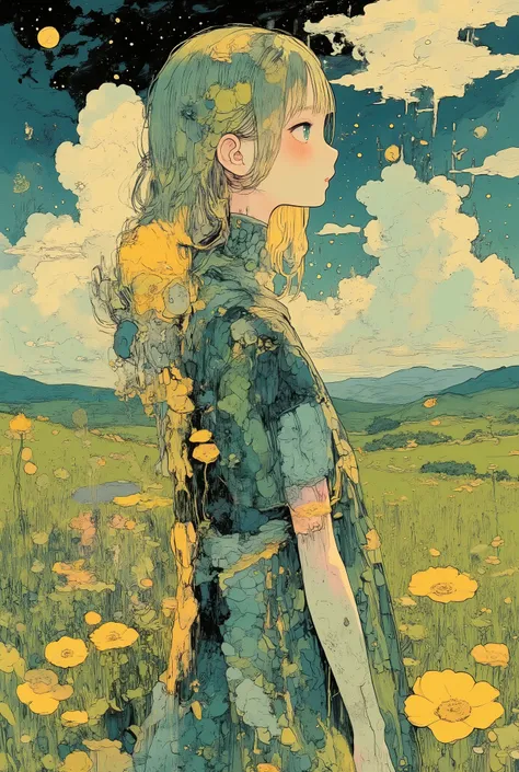 (masterpiece, best quality, ultra-detailed, 8k resolution),

1girl, solo, humanoid,
elegant and mysterious personality,
long straight hair with gradient from emerald to golden yellow, glossy texture,
((scale patterns on neck and arms, forked tongue accesso...