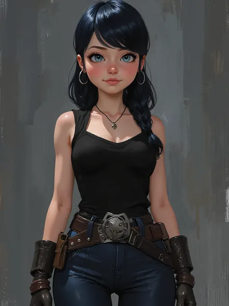 sketch painting, marinette Dopanchan, Anime, Niji, A very beautiful and cute 22 year old woman with a slight smile. (((Shy smile))), sharp focus on the face, (((Western eyes:1.5))), (((Extremely detailed ice-blue eyes, beautiful eyes, beautifully detailed ...