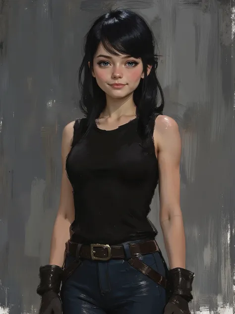 sketch painting, marinette Dopanchan, Anime, Niji, A very beautiful and cute 22 year old woman with a slight smile. (((Shy smile))), sharp focus on the face, (((Western eyes:1.5))), (((Extremely detailed ice-blue eyes, beautiful eyes, beautifully detailed ...