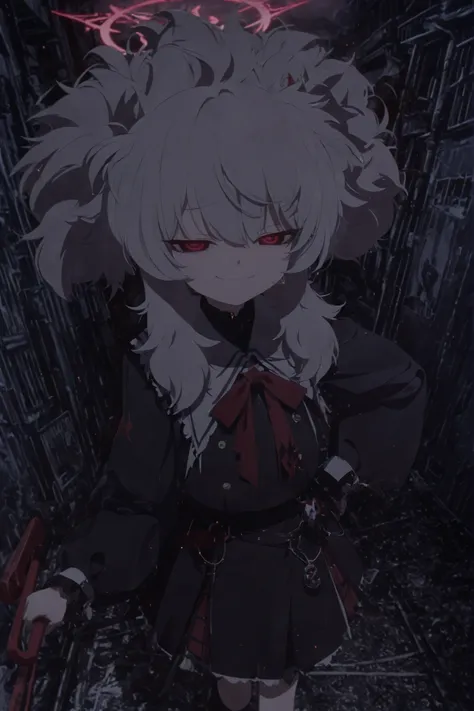 1girl, best quality, super detailed illustration , smug smile, half-closed eyes , (Anthropomorphic fluffy goat boy :1,7) , tousled fluffy hair, playful look, ideal body, shining eyes, check_9, check_8_up, check_7_up, check_6_up, check_5_up, check_4_up, blu...