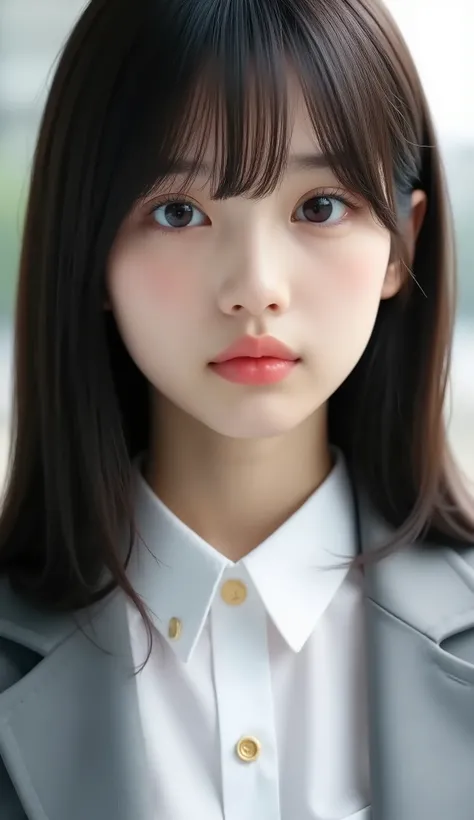 8k, ultra high resolution , top quality, masterpiece,rule of thirds,golden ratio, surreal, photos, one woman,( girl:1.3), cute, cute顔, Beautiful Eyes in Every Detail , 細かく Details, Mature Women, princess,full body,smile, black hair,Shag hair,ID photo,...