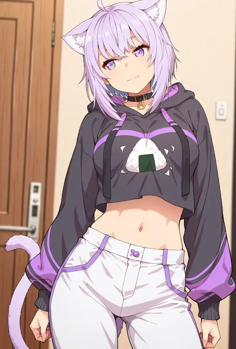 Nekomata Okayu, score_9, score_8_up, score_7_up, source_anime, top quality, , Official Art, viewers, masterpiece, ultra-HD, high detail, depth of field, top quality, 8k, top quality, ergonomic,Official Art, 1 girl,solo, anime keyvisual, slender, Sessyu Sty...