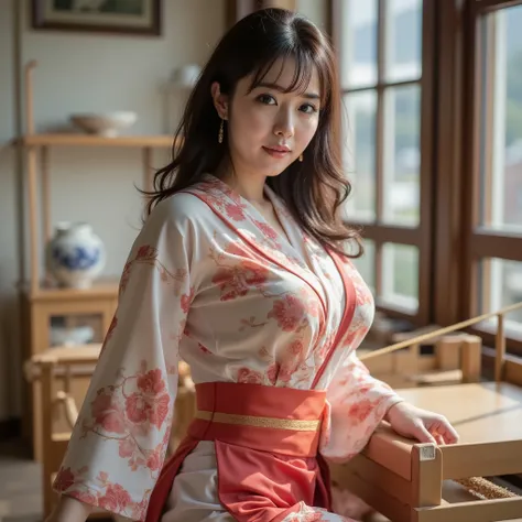  A beautiful gravure idol who is the last to inherit Japan's traditional weaving techniques.、 She preserves ancient weaving techniques by hand. 、 embodying the fusion of tradition and modernity. 。Her fingers delicately manipulate the thread, 、 The vibrantl...