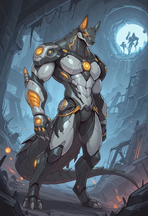 score_9, score_8_up, score_7_up, score_6_up, score_5_up, score_4_up, gigerworld, anthro jackal, heavy armor under the jacket, bulky, wide chest, monstrous, red glowing eyes, long hands, strong arms,
cybrog, anthro, jackal, male, full body, Muscle, Delicat...