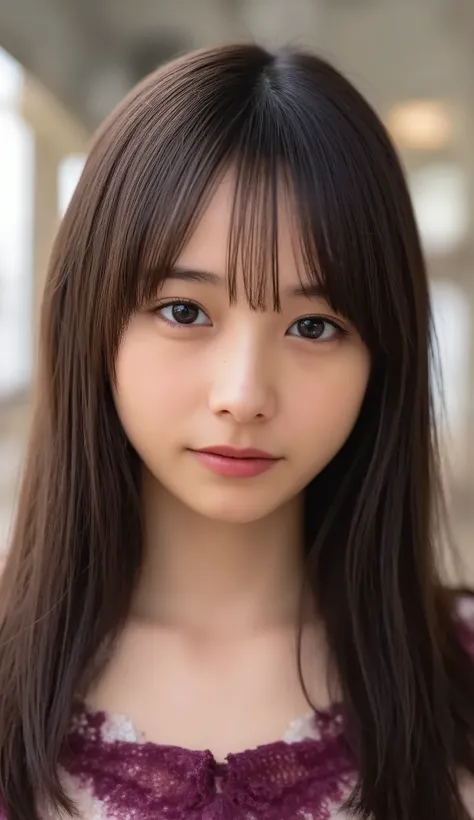 Beautiful girl、face up with eyebrows 、Correct structure as a human 、 Women's Correct Structure、v-neck sweater、 top quality、masterpiece、 big boobs、big boobs、correct number of fingers、The background is Shibuya at night、beautiful woman、big breasts