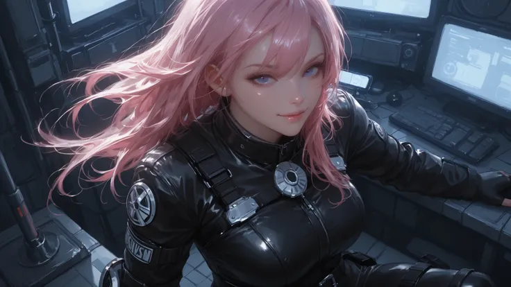 1 beautiful anime girl, realistic human look, attractive and stoic, 8K, Meisterwerk, Highest quality, Super detailliert, high resolution, Klarer Fokus, Details, lebendige Farben, glatte Schattierung, weiches Licht,
langes, glattes, pinkfarbenes Haar, Teil...