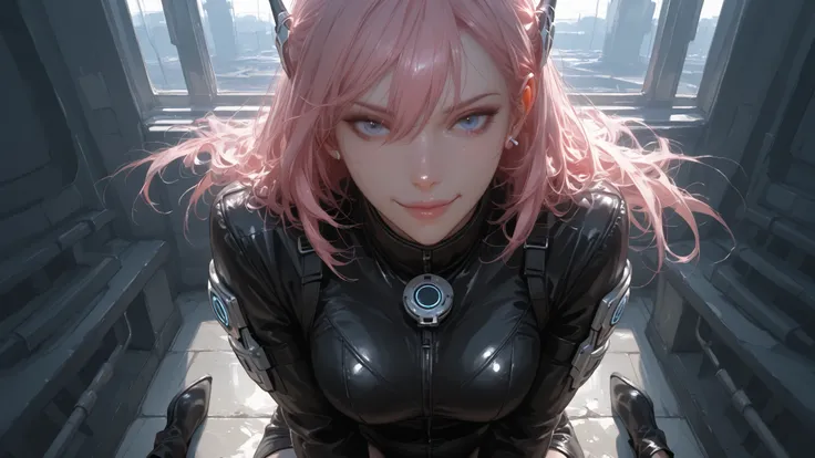 1 beautiful anime girl, realistic human look, attractive and stoic, 8K, Meisterwerk, Highest quality, Super detailliert, high resolution, Klarer Fokus, Details, lebendige Farben, glatte Schattierung, weiches Licht,
langes, glattes, pinkfarbenes Haar, Teil...