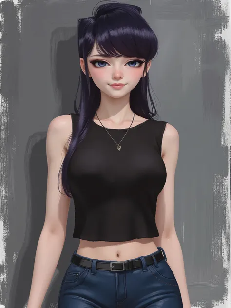 sketch painting, marinette Dopanchan, Akaninbat, Komi_shouko, A very beautiful and cute 22 year old woman with a slight smile. (((Shy smile))), sharp focus on the face, (((Western eyes:1.5))), (((Extremely detailed ice-blue eyes, beautiful eyes, beautifull...