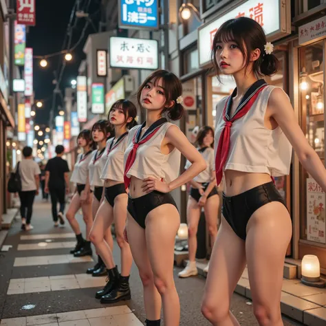 Exposed Nudie Cleavage, 8K UltraDetailed Live-Action, ExtremelyDetailed Professional Photography of KAWAII FUNDOSHI Girls at HAKATA GION YAMAKASA, (Backwards:0.582) FullBody from below, MagicHour Miracle, Ethereal and Haunting, [Numerous Colorful Light Par...
