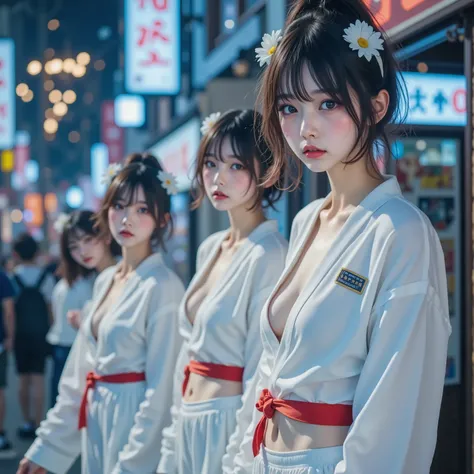 Exposed Nudie Cleavage, 8K UltraDetailed Live-Action, ExtremelyDetailed Professional Photography of KAWAII FUNDOSHI Girls at HAKATA GION YAMAKASA, (Backwards:0.582) FullBody from below, MagicHour Miracle, Ethereal and Haunting, [Numerous Colorful Light Par...