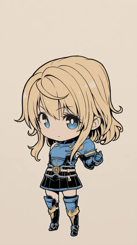 flat art, FLAT COLOR,Denki Style 3,1 girl,chibi