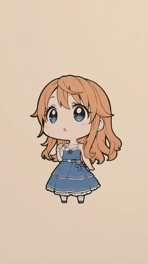 flat art, FLAT COLOR,Denki Style 3,1 girl,chibi