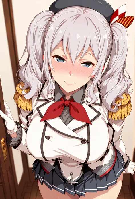 Kashima \(kancolle\), score_9, score_8_up, score_7_up, source_anime, top quality, (seductive, blush), , Official Art, viewers, masterpiece, ultra-HD, high detail, depth of field, top quality, 8k, top quality, ergonomic,Official Art, 1 girl,solo, anime keyv...