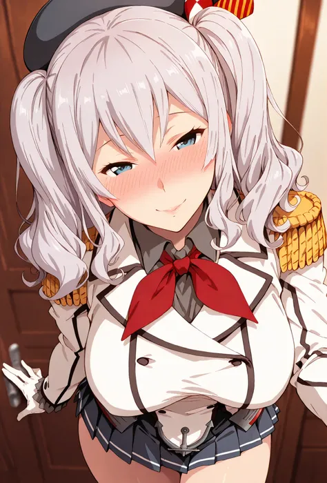Kashima \(kancolle\), score_9, score_8_up, score_7_up, source_anime, top quality, (seductive, blush), , Official Art, viewers, masterpiece, ultra-HD, high detail, depth of field, top quality, 8k, top quality, ergonomic,Official Art, 1 girl,solo, anime keyv...