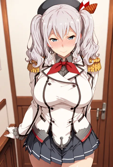 Kashima \(kancolle\), score_9, score_8_up, score_7_up, source_anime, top quality, (seductive, blush), , Official Art, viewers, masterpiece, ultra-HD, high detail, depth of field, top quality, 8k, top quality, ergonomic,Official Art, 1 girl,solo, anime keyv...