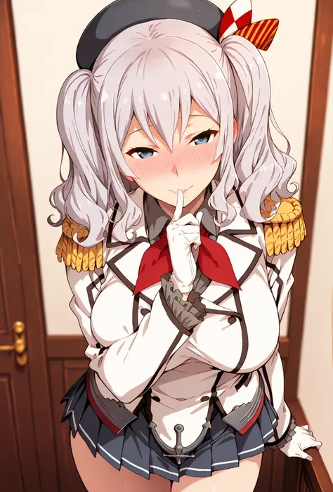 Kashima \(kancolle\), score_9, score_8_up, score_7_up, source_anime, top quality, (seductive, blush), , Official Art, viewers, masterpiece, ultra-HD, high detail, depth of field, top quality, 8k, top quality, ergonomic,Official Art, 1 girl,solo, anime keyv...