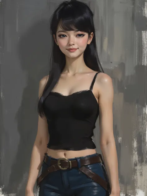 sketch painting, marinette Dopanchan, Akaninbat, Komi_shouko, A very beautiful and cute 22 year old woman with a slight smile. (((Shy smile))), sharp focus on the face, (((Western eyes:1.5))), (((Extremely detailed ice-blue eyes, beautiful eyes, beautifull...