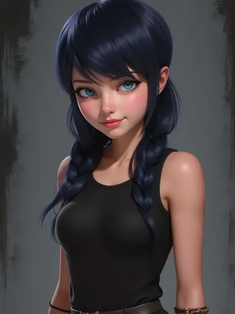 marinette Dopanchan, A very beautiful and cute 22 year old woman with a slight smile. (((Shy smile))), sharp focus on the face, (((Western eyes:1.5))), (((Extremely detailed ice-blue eyes, beautiful eyes, beautifully detailed eyes))), (((delicately detaile...