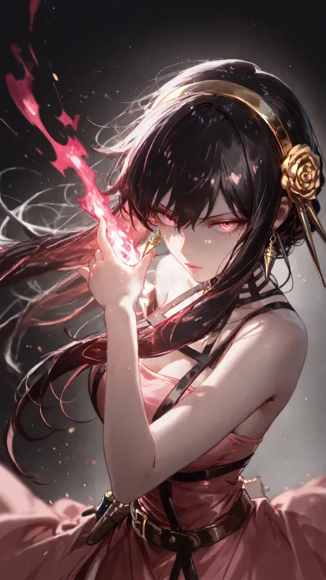 masterpiece,detailed_eyes,high_quality,best_quality,highres,subject_focus,depth_of_field,dynamic lighting,dynamic angle,detailed_eyes,YorForger-SpyxFamily,Yor Forger \(Spy x Family\),(masterpiece:1.2, Best Quality), ((high_quality)), ((Super_Detailed)), da...