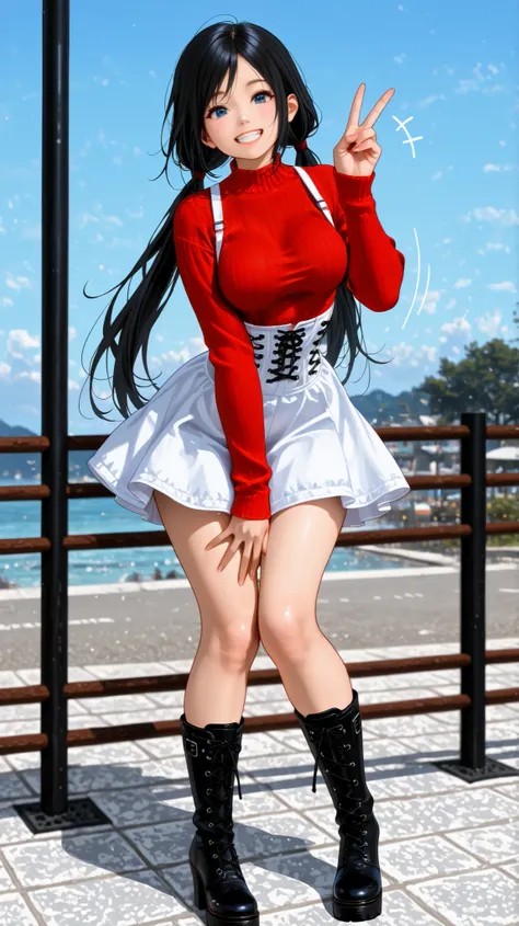 , ,perfect anatomy,masterpiece, Highest Quality, very aesthetic, Ridiculous, (Pyromyz (artist):0.4),,,1girl,kokoro, black hair, long hair, big breast,bouncing breasts,motion lines,,,,, kokoro_doa, beautiful blue eyes,,beautiful black hair, long hair, low t...