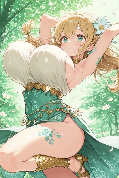 cute, tallの女性、(solo),solo,mature woman,tall、charming thighs、masterpiece, Newest, vivid, cute, (masterpiece, details:1.2) Closeup of a Girl. cute, 748cm style, (masterpiece:1.3), ( vividファンタジー ), cute young girls , **bright forest dancer, iridescent scales...