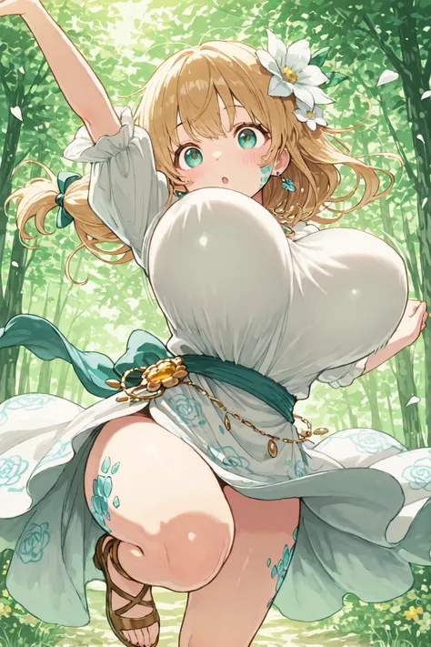 cute, tallの女性、(solo),solo,mature woman,tall、charming thighs、masterpiece, Newest, vivid, cute, (masterpiece, details:1.2) Closeup of a Girl. cute, 748cm style, (masterpiece:1.3), ( vividファンタジー ), cute young girls , **bright forest dancer, iridescent scales...