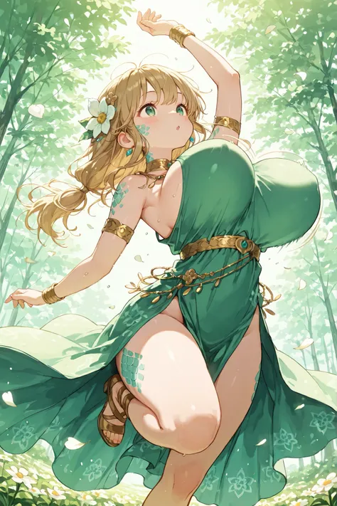 cute, tallの女性、(solo),solo,mature woman,tall、charming thighs、masterpiece, Newest, vivid, cute, (masterpiece, details:1.2) Closeup of a Girl. cute, 748cm style, (masterpiece:1.3), ( vividファンタジー ), cute young girls , **bright forest dancer, iridescent scales...