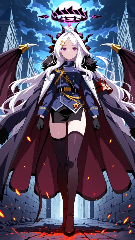 BREAK (masterpiece:1.2), best quality, high resolution, unity 8k wallpaper, (illustration:0.8),ultra-detailed anime-style dark castle, towering black stone walls covered in cracks and ancient carvings, massive spiked battlements disappearing into thick fog...