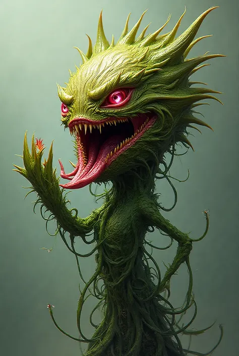 1. Concept and Realism (General application)
Central Concept: located at the height where a heart would be expected, Call "Vega," On the top of the head.
Visual style: The hand must clearly have 3 fingers and 1 thumb (botanical fidelity), pero with u na vi...