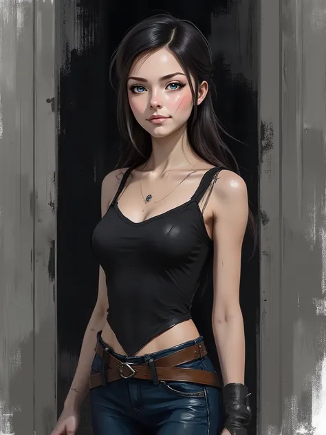 sketch painting, marinette Dopanchan, nvinkpunk, A very beautiful and cute 22 year old woman. (Sharp focus on the face:1.5), (blue eyes:1.5), (((western eyes))), (extremely detailed blue eyes:1.5), (((beautiful eyes, beautifully detailed eyes))), (((delica...