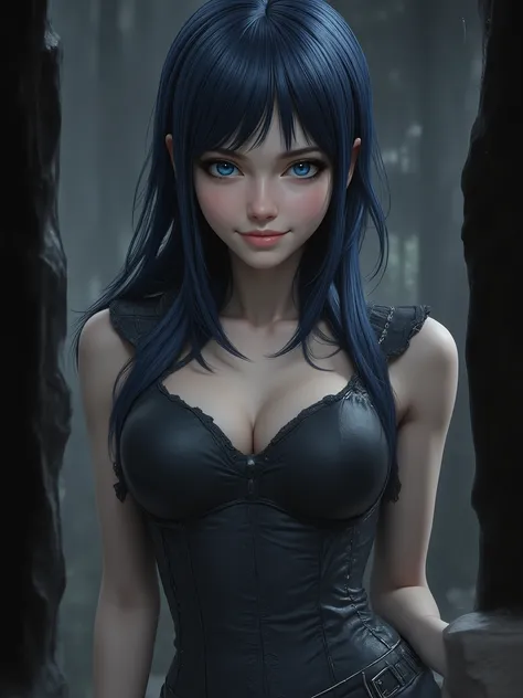 ArsMJStyle, Eldritch Sci-Fi, realistic cartoon,marinette Dopanchan,A very beautiful and cute 22 year old woman. Sharp focus on the face, blue eyes, western eyes, extremely detailed blue eyes, beautiful eyes, beautifully detailed eyes, delicately detailed t...