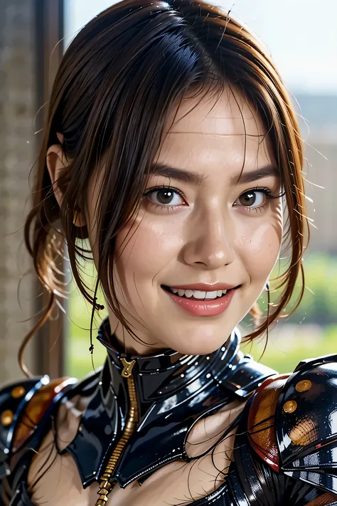 masterpiece, best quality, high resolution, more details, Super Shiny, Oily luster, cockroach and female Fusion, female cockroach morphology, Cockroach woman, Fusion, Operation Alone, gals, Perfect Female Ratio, evil smile, cute, Cockroach Antennae, cockro...