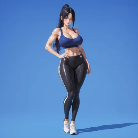 masterpiece, ultra-HD, impressionism, high detail, best quality, very aesthetic, 8K, best quality, beautiful, ultra-high resolution, 32K UHD, sharp focus, 3D, 1woman, solo, long hair, black hair, straight hair, ponytail, parted bangs, almond-shaped eyes, p...