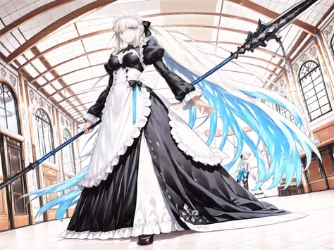 (masterpiece:1.2), (Highest Quality:1.2), (Super Detailed:1.2), 
(Fate/Grand Order style:1.3), (Thickly painted anime style:1.2), (anime style:1.25),takeuchi takashi,(2girls:1.4), (comical atmosphere:1.4), ((Fate Grand Order)),

((inside a cute maid café d...