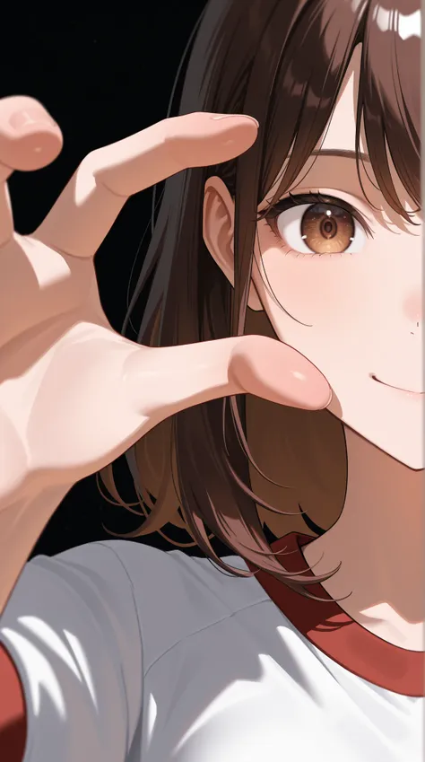 Proper Configuration, beautiful illustrations, staring at viewers, Front Map, 5 anatomically correct fingers, (masterpiece, details:1.2), maori ricks, 1. girl, small boobs, close-up, 表情のclose-up, brown hair, Please enter the green Bluma, medium hair, appl...