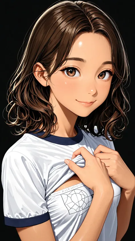 Proper Configuration, beautiful illustrations, staring intently at the viewer, Front Map, 5 anatomically correct fingers, (masterpiece, details:1.2), maori ricks, 1. girl, small boobs, close-up, 表情のclose-up, brown hair, Please enter the green Bluma, mediu...