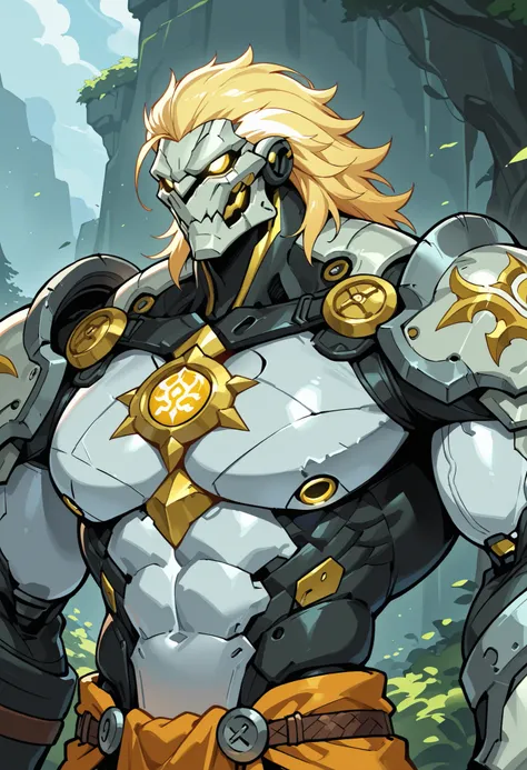 masterpiece, best quality, amazing quality, very aesthetic, humanoid warforged, dnd warforged, handsome, fantasy, detailed musculature, muscles coverd by scaly armor, balanced yet muscular physique, thick arms and legs, wide bulky chest and shoulders, musc...