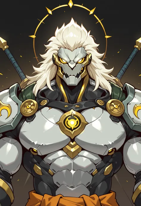 masterpiece, best quality, amazing quality, very aesthetic, humanoid warforged, dnd warforged, handsome, fantasy, detailed musculature, muscles coverd by scaly armor, balanced yet muscular physique, thick arms and legs, wide bulky chest and shoulders, musc...