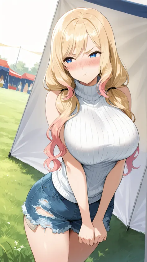 ((Studio: CloverWorks)) masterpiece , best quality , highly detailed , ultra high res , Score_9, Score_8_up, Score_7_up, perfect anatomy, detailed fingers, detailed big blue eyes, cowboy shot, dutch angle, focus on face, masterpiece, detailed anime, Sharp ...