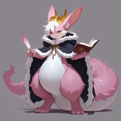 full body, furry, dragon, wide bottom, heavy bottom, wided legs, long digitigrade leg, giant pearshape body, no nipple,detailed face, pink fur,4k ultfigurelity, (4k half body view:1.0),ultra high detailed body,feral dragon,(cute face:1.3),pink fur,golden e...